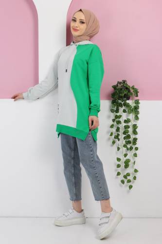 Arma Detaylı Sweatshirt TSD220419 Gri - 3