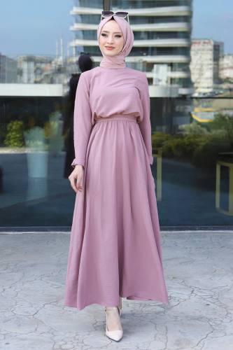 Ayrobin Elbise TSD220540 Gül Kurusu 