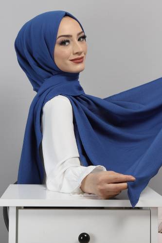 Ayrobin Şal S010 Saks Mavisi - Tesettür Dünyası (1)
