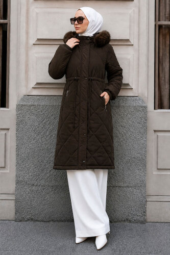 Baklava Desenli Araboy Mont TSD260280 Kahverengi - 5