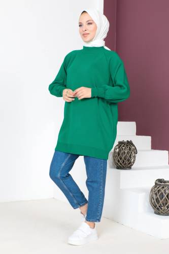 Basic Triko Tunik TSD230715 Yeşil - 3