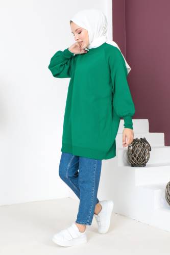 Basic Triko Tunik TSD230715 Yeşil - 4