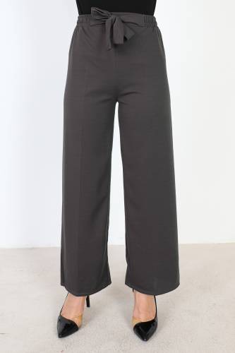 Beli Lastikli Bol Paça Pantolon TSD230109 Füme 