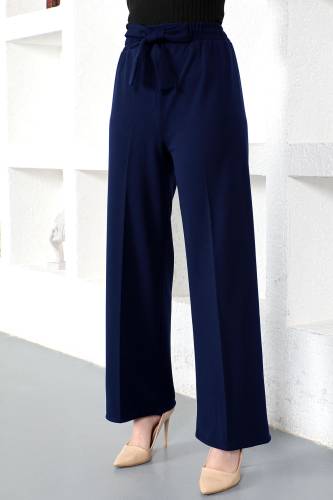 Beli Lastikli Bol Paça Pantolon TSD230109 Lacivert 