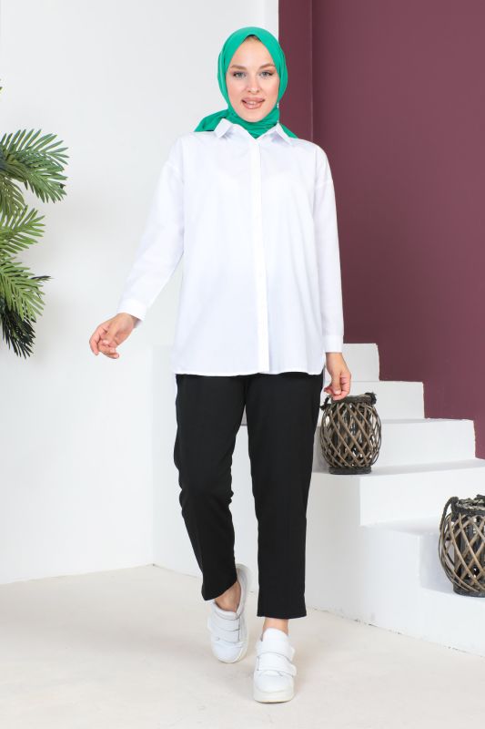 Beli Lastikli Kalem Pantolon TSD230702 Siyah - 1