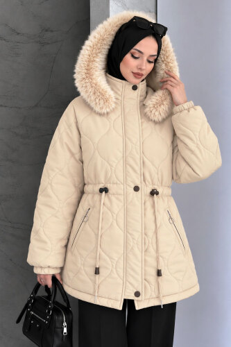 Beli Tünelli Kısa Nova Mont TSD260361 Bej - 3