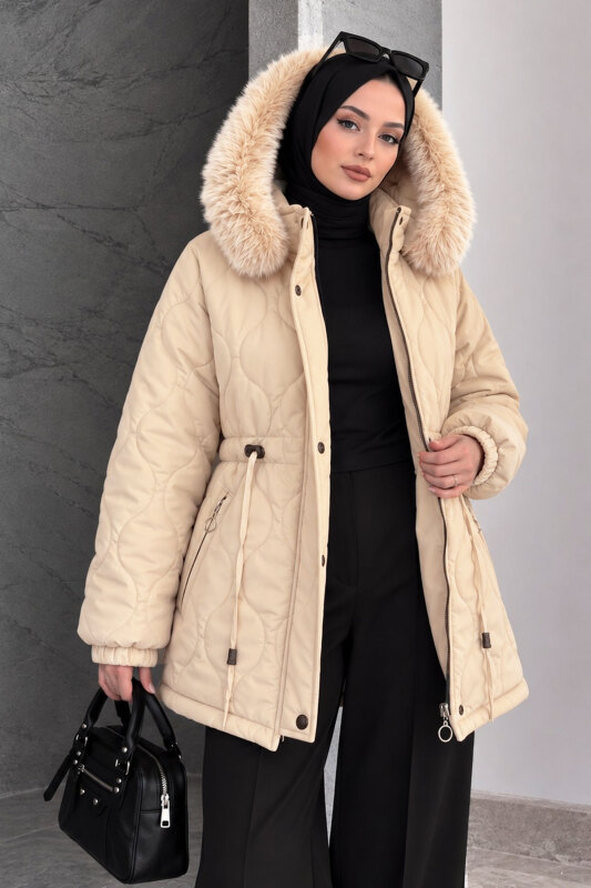 Beli Tünelli Kısa Nova Mont TSD260361 Bej - 4