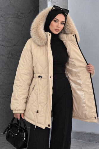 Beli Tünelli Kısa Nova Mont TSD260361 Bej - 5