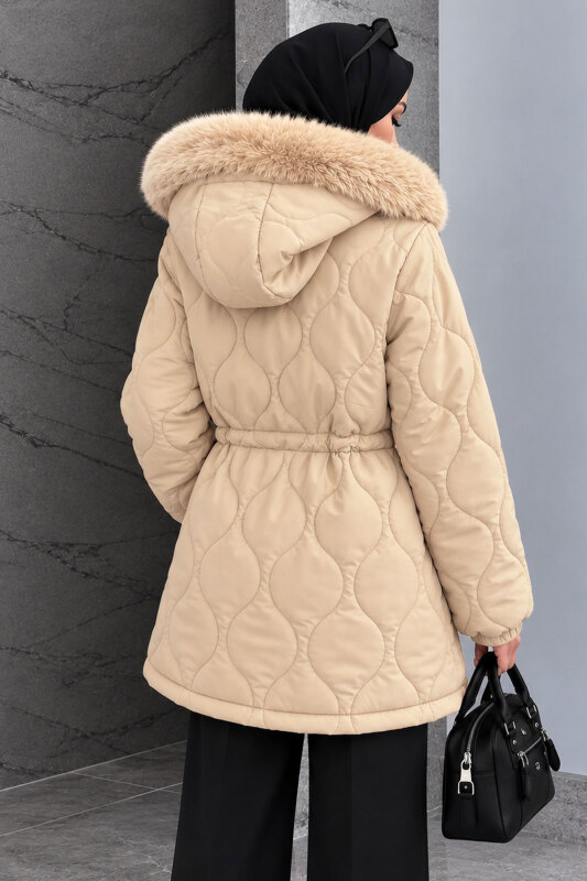 Beli Tünelli Kısa Nova Mont TSD260361 Bej - 6