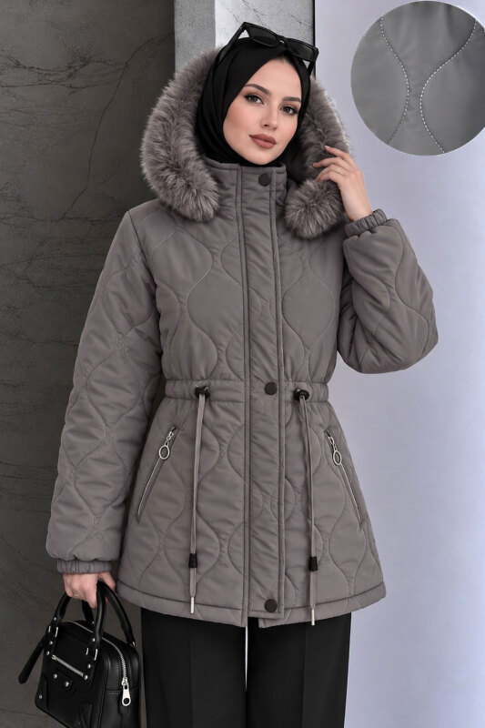 Beli Tünelli Kısa Nova Mont TSD260361 Gri - 2
