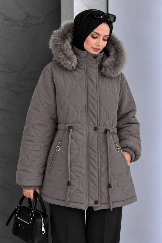 Beli Tünelli Kısa Nova Mont TSD260361 Gri - 4