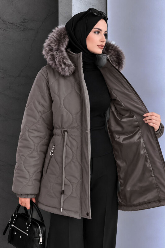 Beli Tünelli Kısa Nova Mont TSD260361 Gri - 5