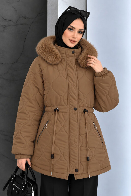 Beli Tünelli Kısa Nova Mont TSD260361 Kahverengi - 1