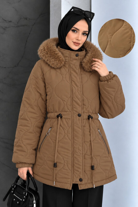 Beli Tünelli Kısa Nova Mont TSD260361 Kahverengi - 2