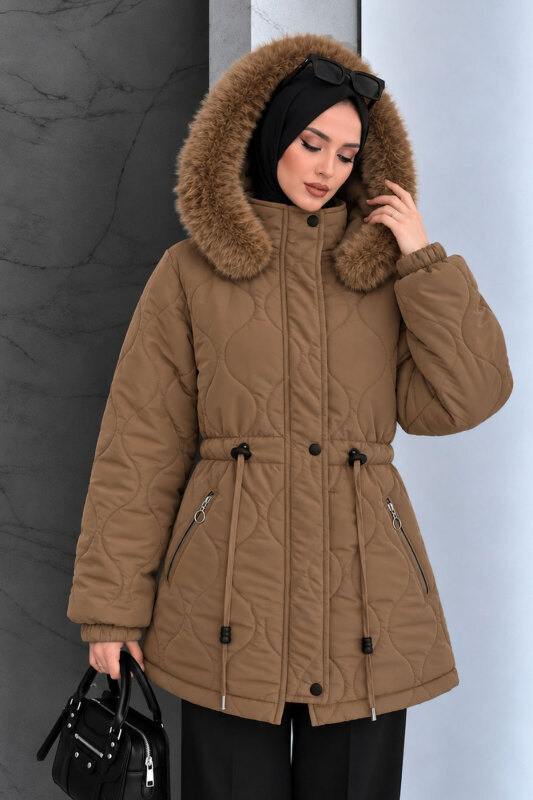 Beli Tünelli Kısa Nova Mont TSD260361 Kahverengi - 4
