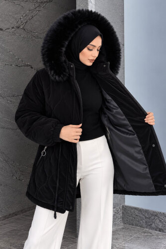 Beli Tünelli Kısa Nova Mont TSD260361 Siyah - 5