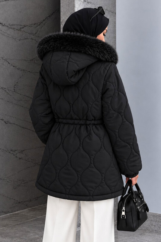 Beli Tünelli Kısa Nova Mont TSD260361 Siyah - 6