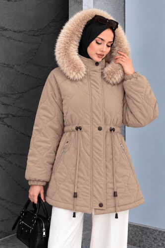 Beli Tünelli Kısa Nova Mont TSD260361 Vizon 