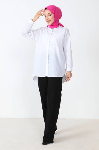 Bol Paça Kot Pantolon TSD230529 Siyah - Tesettür Dünyası (1)