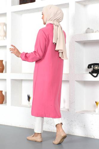 Büyük Beden Uzun Tunik TSD230362 Pembe - 5
