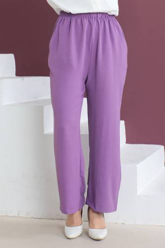 Cepli Ayrobin Pantolon TSD230506 Lila - Tesettür Dünyası (1)