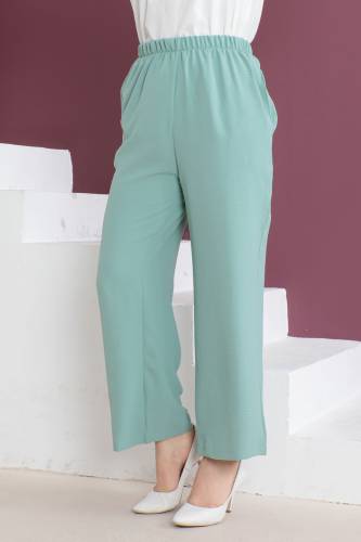Cepli Ayrobin Pantolon TSD230506 Su Yeşili - Tesettür Dünyası (1)