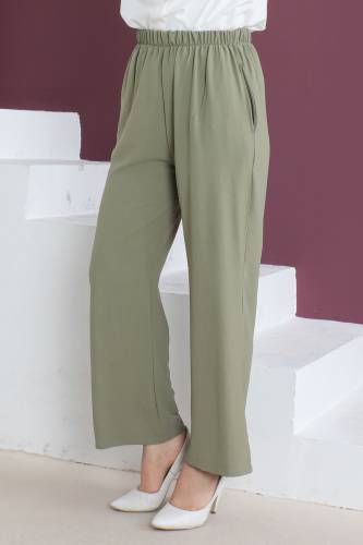 Cepli Ayrobin Pantolon TSD230506 Yeşil - Tesettür Dünyası (1)