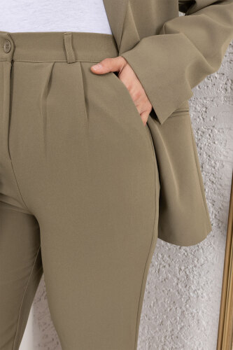 Cepli Palazzo Pantolon TSD250253 Haki - TESETTÜR DÜNYASI (1)