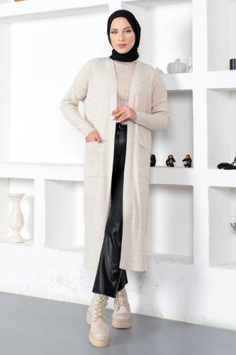 Cepli Triko Hırka TSD230215 Bej 