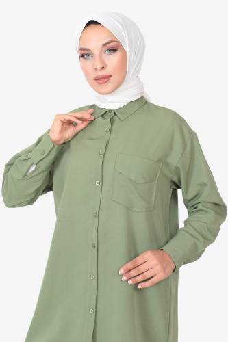 Cepli Tunik TSD230903 Mint Yeşili - Tesettür Dünyası (1)