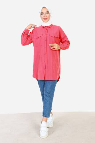 Çift Cepli Tunik TSD230920 Pembe 