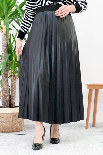 Piliseli Etek TSD221001 Siyah 