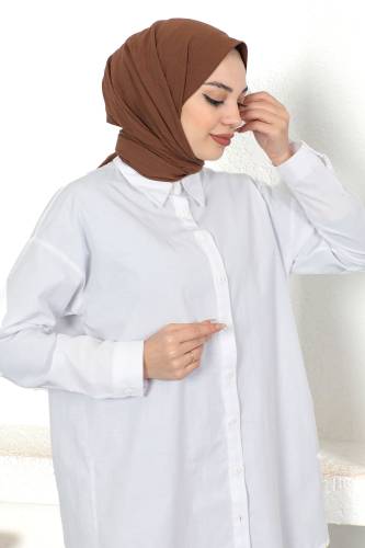 Dokulu Şal S012 Kahverengi - Tesettür Dünyası (1)