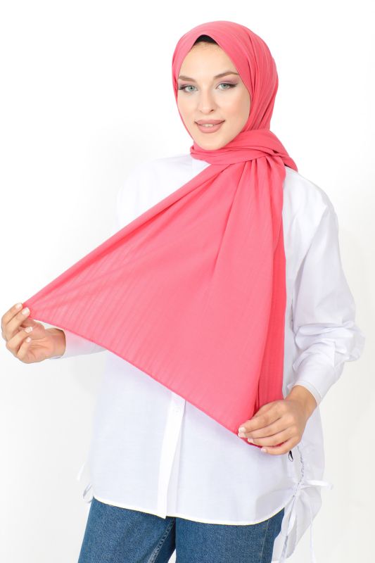 Dokulu Şal S012 Pembe - Tesettür Dünyası