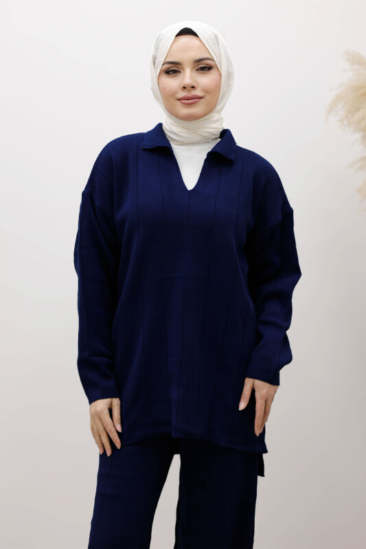 Fitilli Triko Takım TSD260118 Lacivert - 2