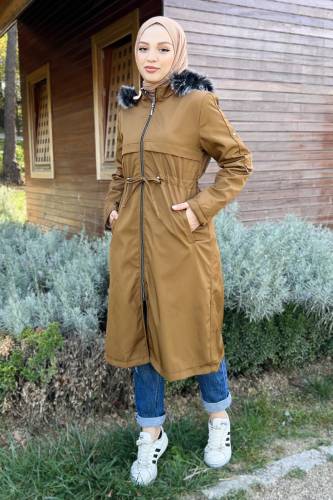 Fleto Cepli Mont TSD220914 Taba - Tesettür Dünyası (1)
