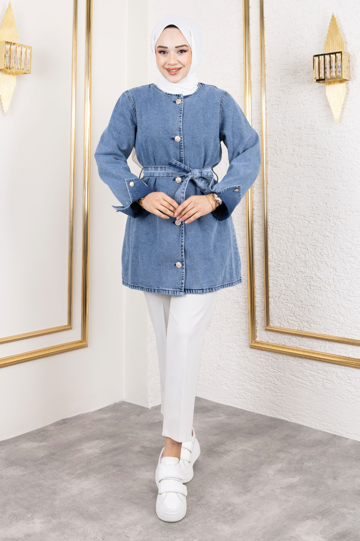 Helen Denim Ceket TSD250115 Açık Mavi