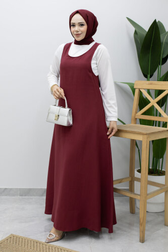 İçlikli Jile Elbise TSD260247 Fuşya - 5