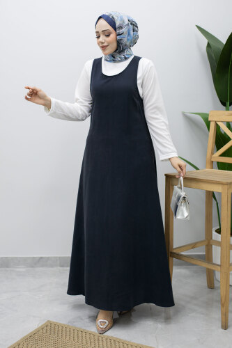İçlikli Jile Elbise TSD260247 Lacivert - 5