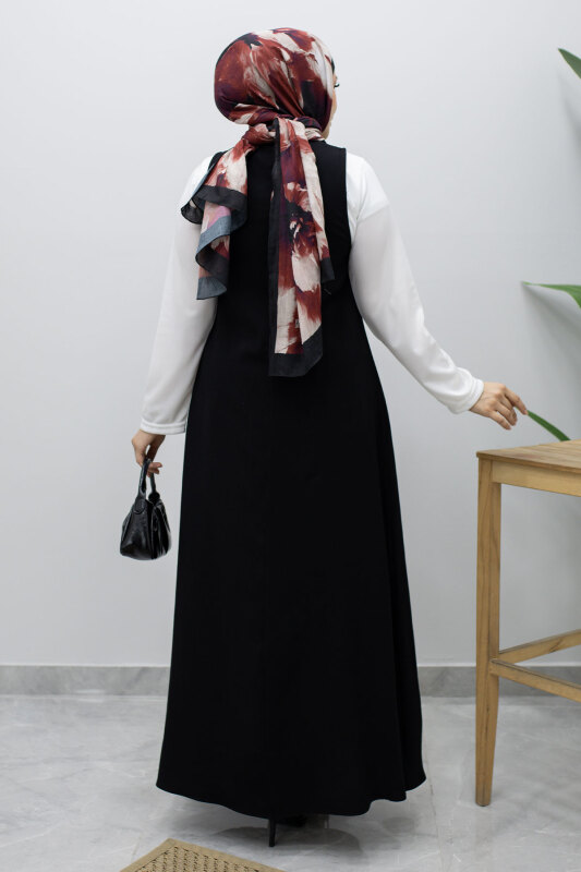 İçlikli Jile Elbise TSD260247 Siyah - 6