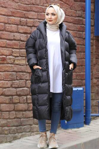 Inflatable Duvet Coat TSD1186 Black - 1