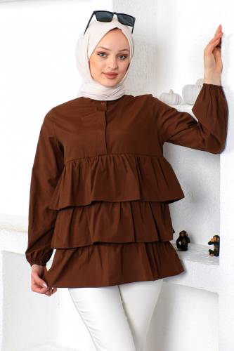 Kat Kat Tunik TSD230112 Kahverengi 