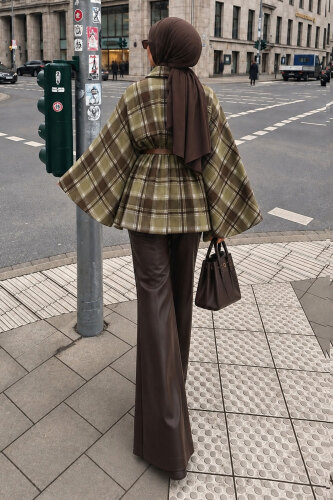 Kemerli Ekose Panço TSD260294 Haki - 6