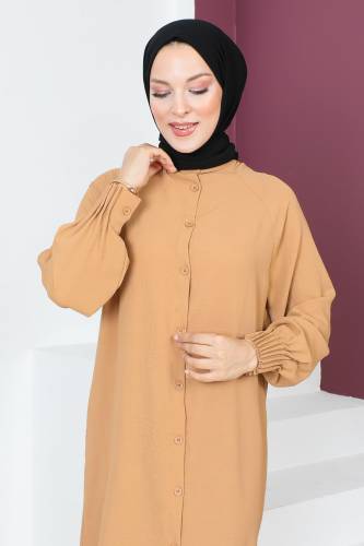 Kol Ucu Pileli Tunik TSD230613 Taba - 2