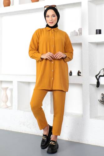 Kolları Manşetli İkili Takım TSD230211 Hardal 
