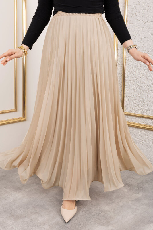 Lisa Volanlı Etek TSD250144 Bej - 2