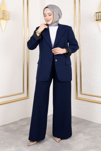 Mendil Cepli Blazer Takım TSD250157 Lacivert 