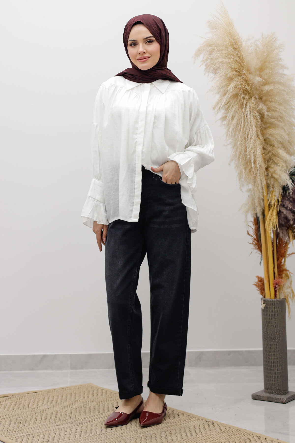 Mom Jean Pantolon TSD260123 Antrasit