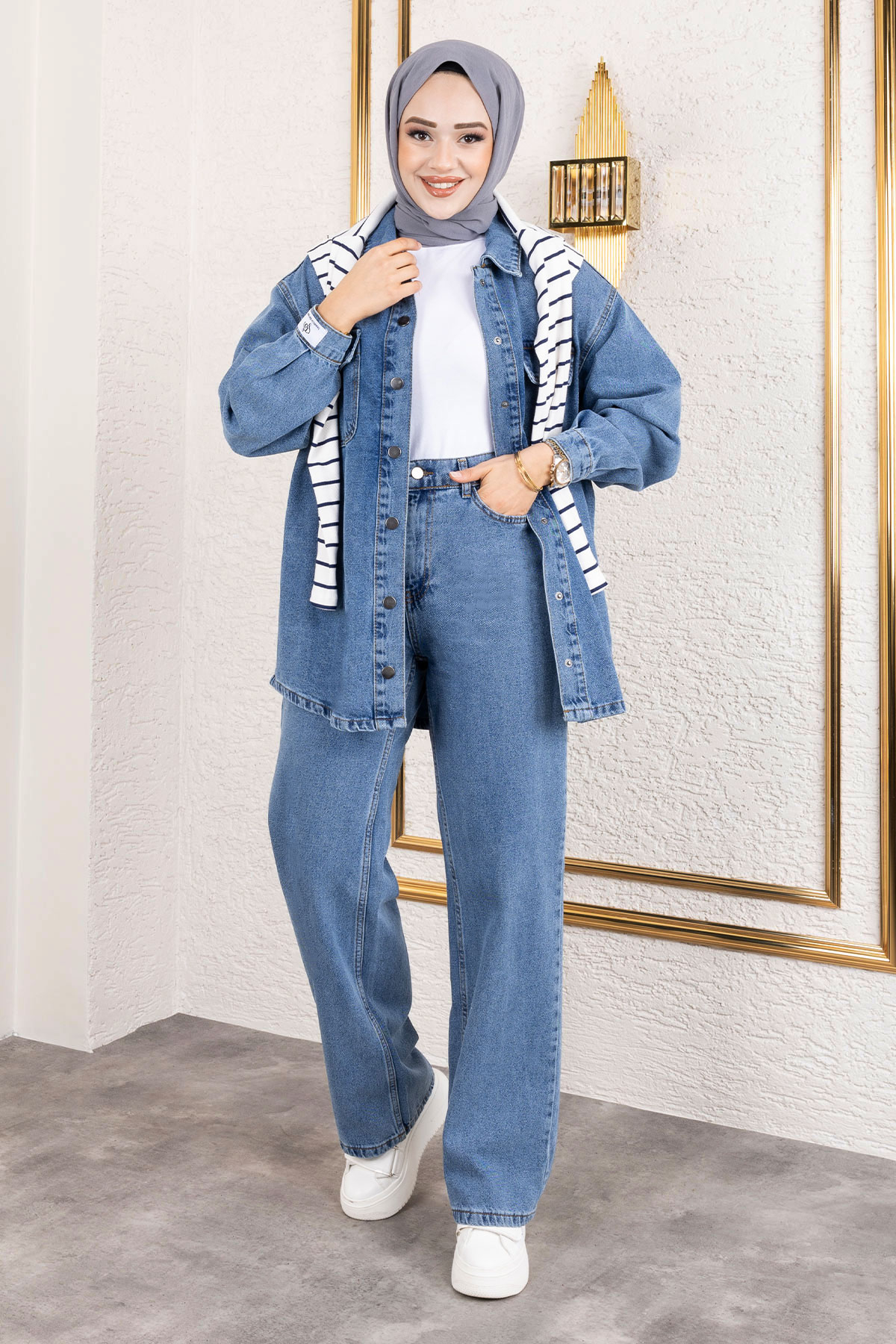 More Denim Takım TSD250101 Açık Mavi