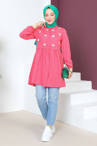 Nakışlı Tunik TSD230619 Pembe - 4